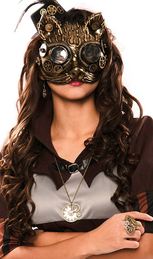 Máscara de Steampunk Felino