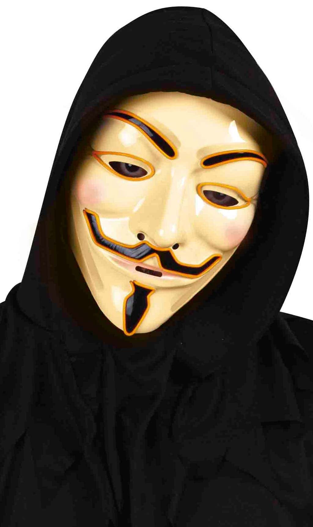 Máscara de V de Vendetta con Luz