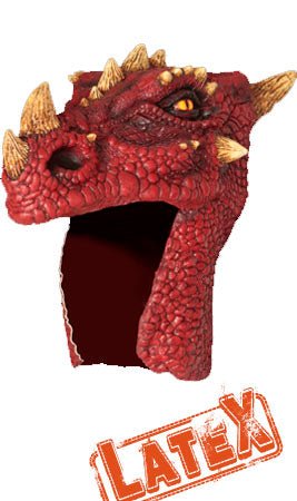 Máscara de látex Dragón Rojo