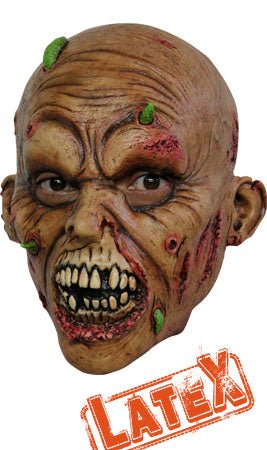 Máscara de látex Zombie Gusanos infantil