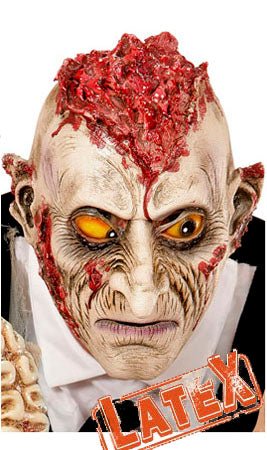Máscara de látex Zombie Sesos