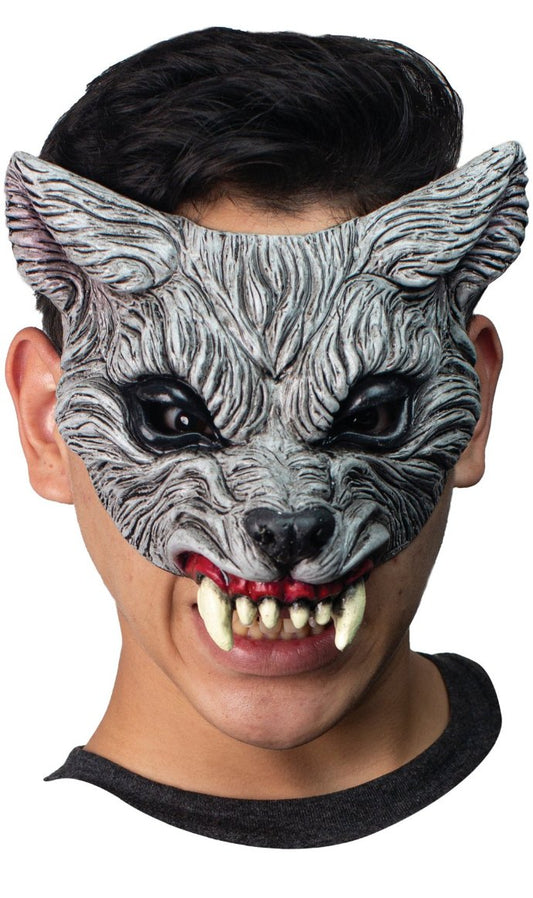 Media Máscara de látex Hombre Lobo
