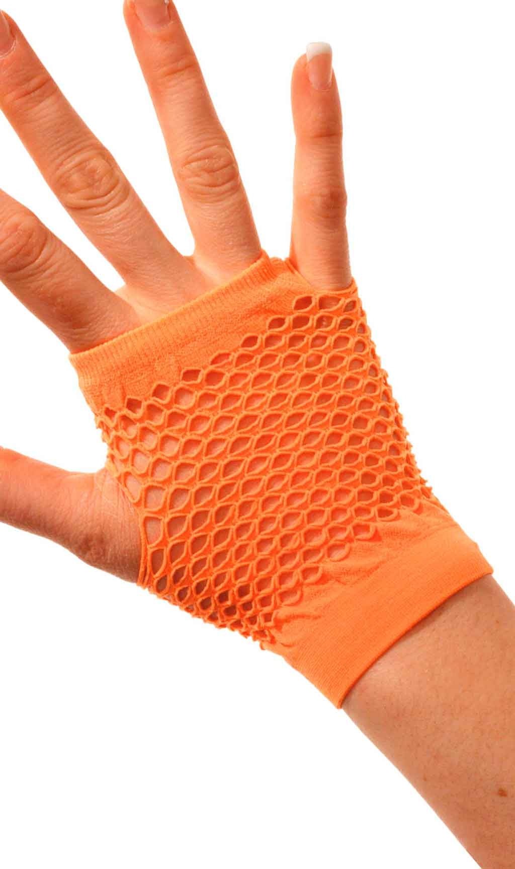 Guantes de Rejilla Corto Naranja