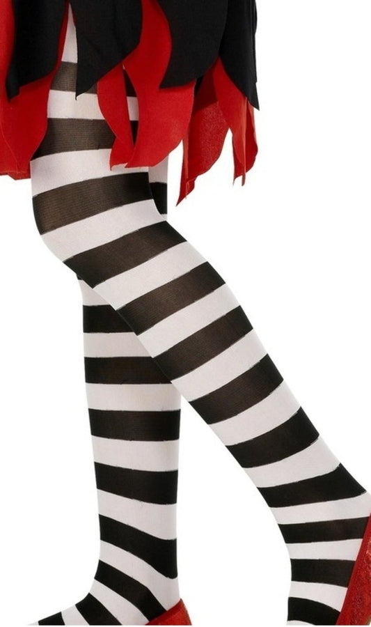 Panty Rayas Negras y Blancas Deluxe infantil