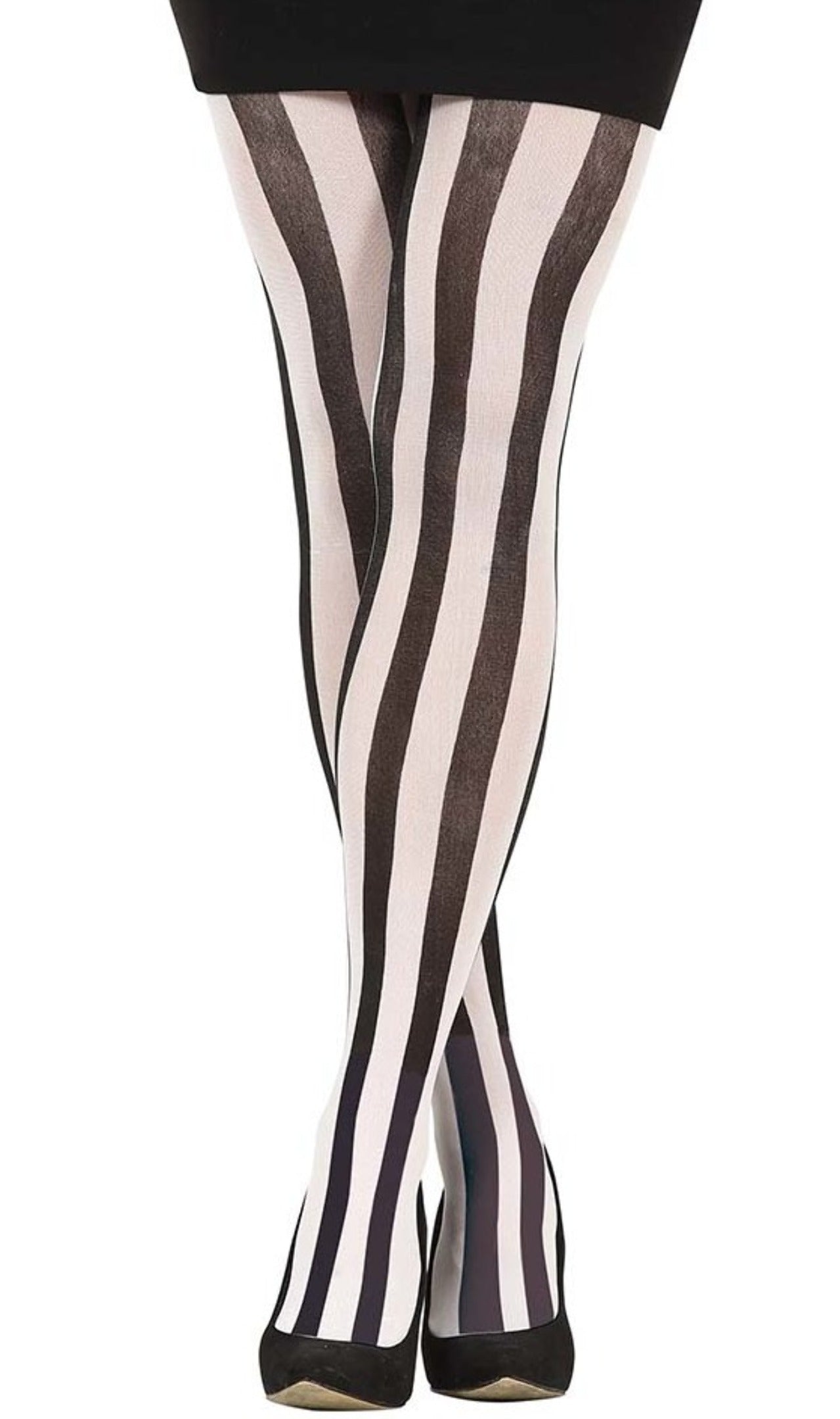 Panty Rayas Negras y Blancas Verticales