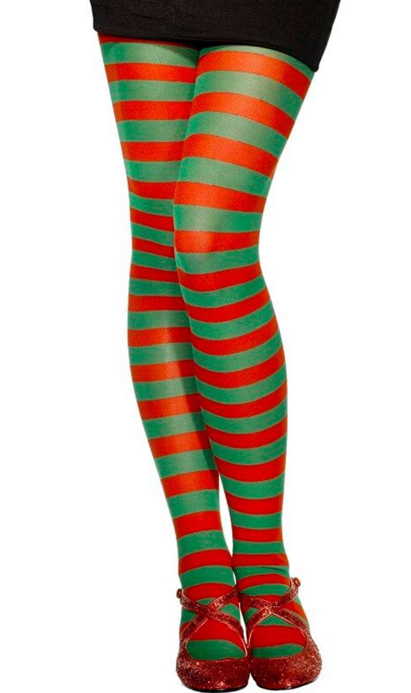 Panty de Rayas Verdes y Rojas adulto, Tallas Única Don Disfraz