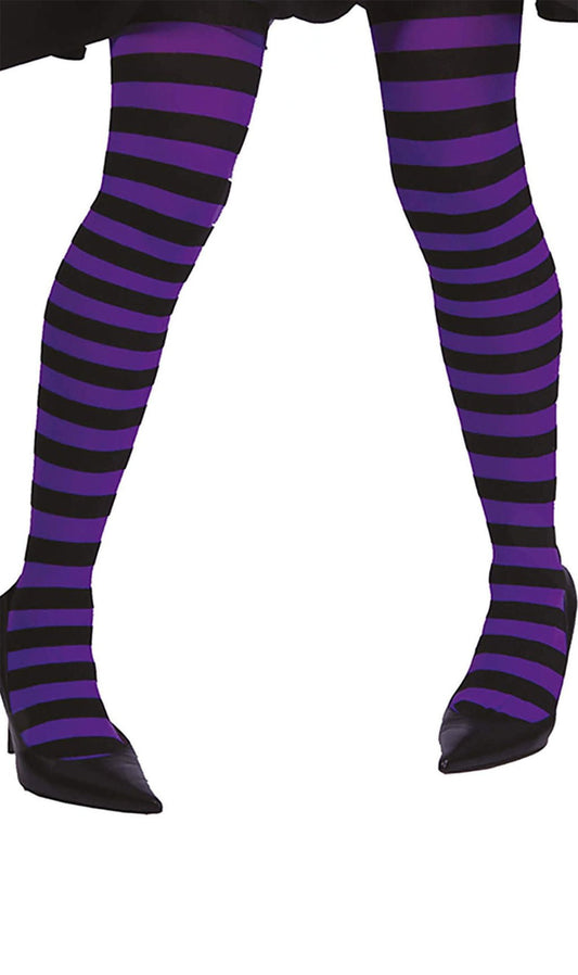Panty Rayas Violetas y Negras Basic