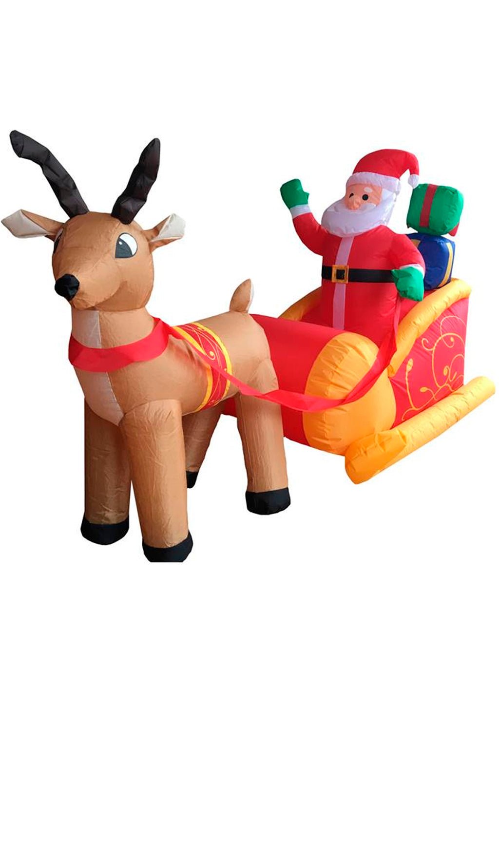 Papá Noel Trineo Hinchable Led