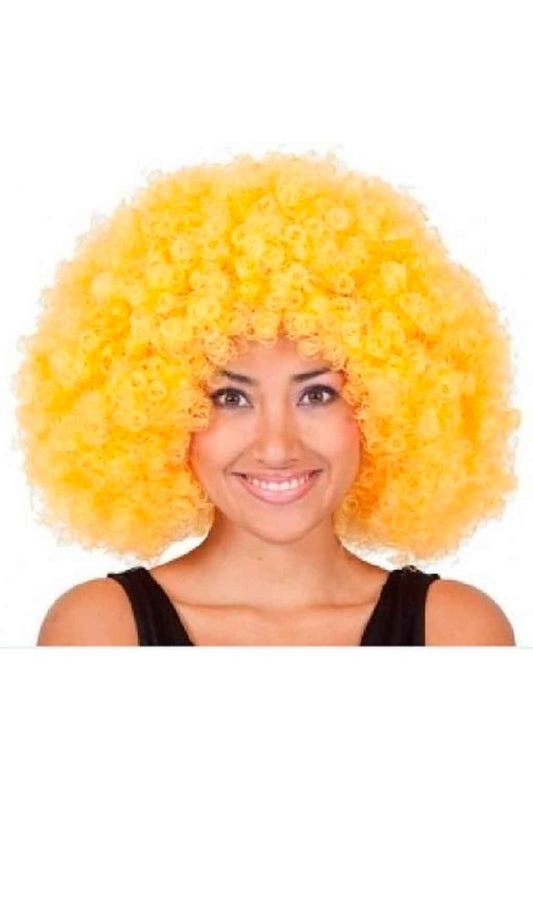 Peluca Afro Jumbo Amarilla