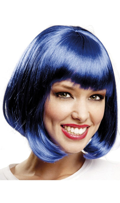 Peluca Corta Azul