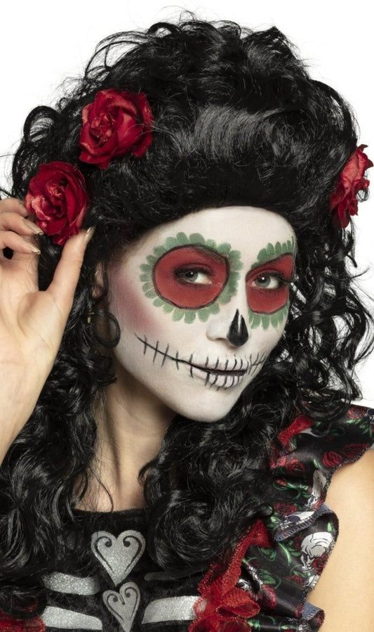 Peluca de Catrina Rosas