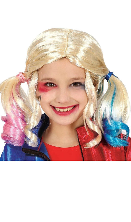 Peluca de Harley Coletas infantil