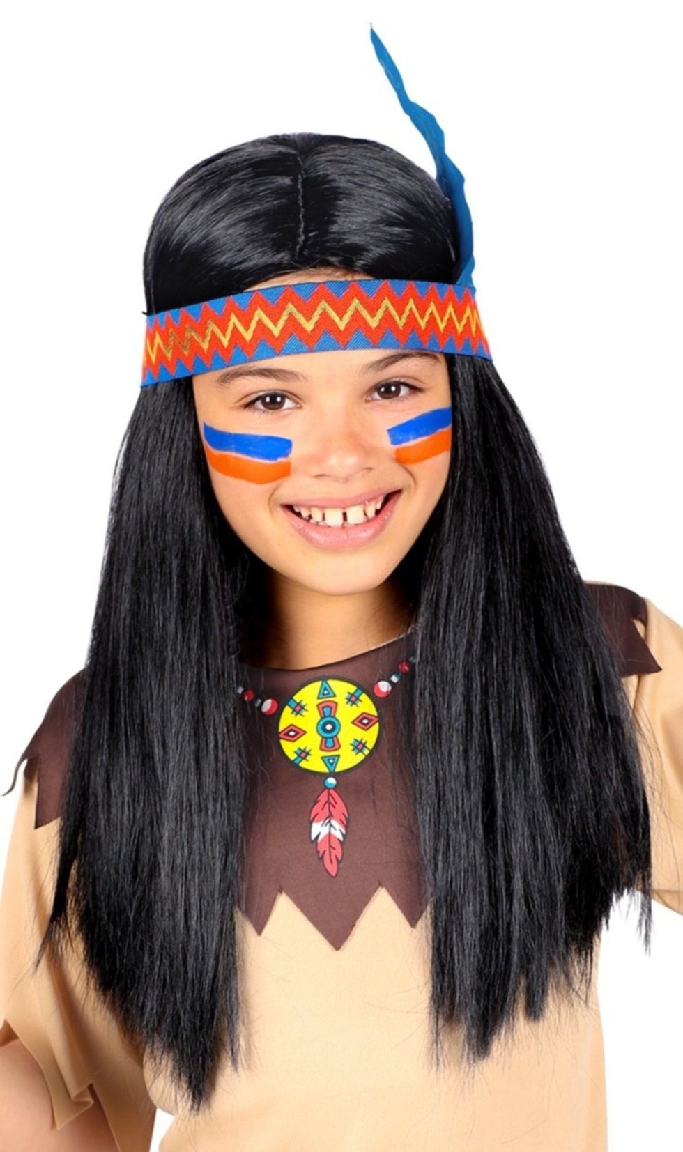Peluca de Indio con Pluma infantil