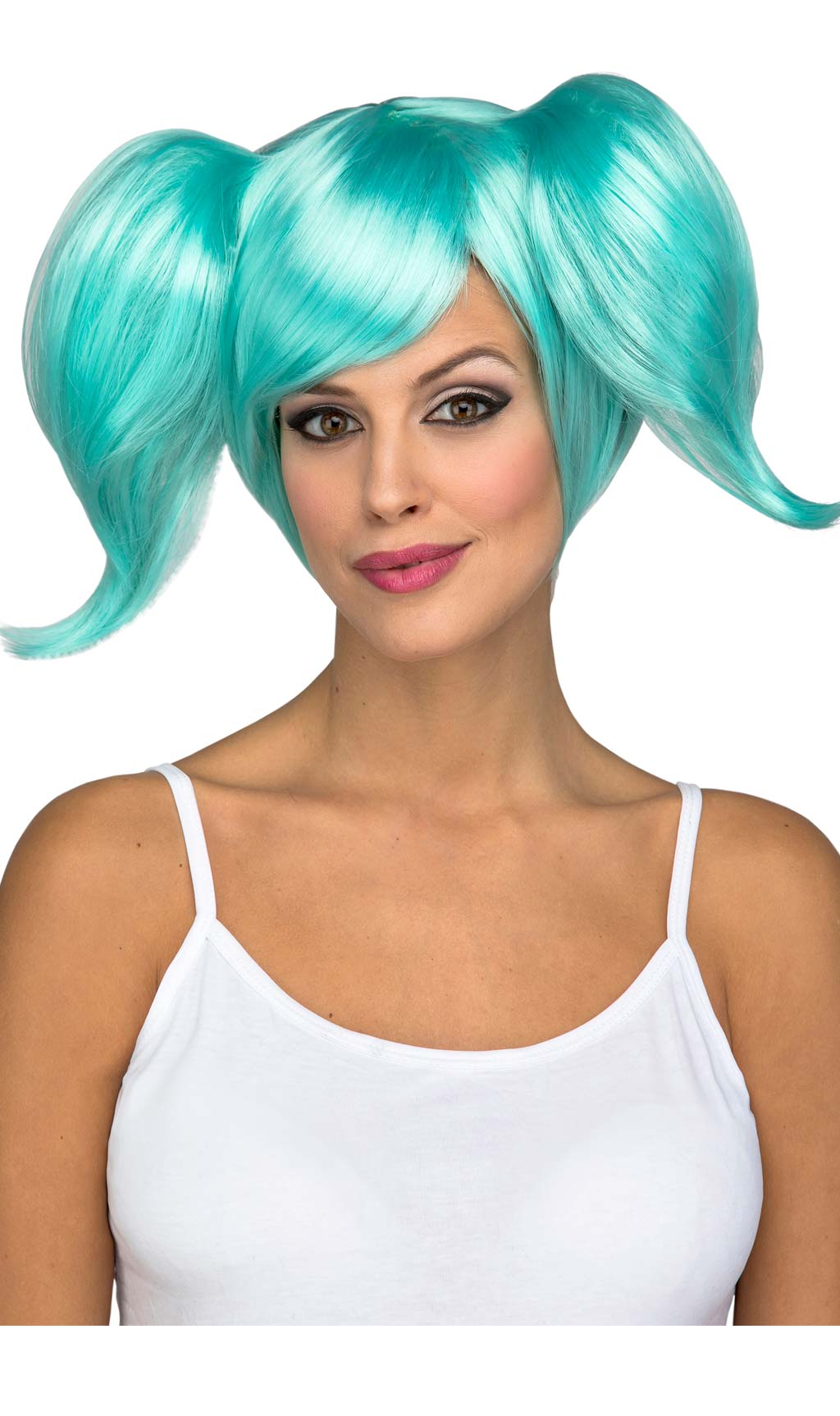 Peluca de Manga Azul con Coletas