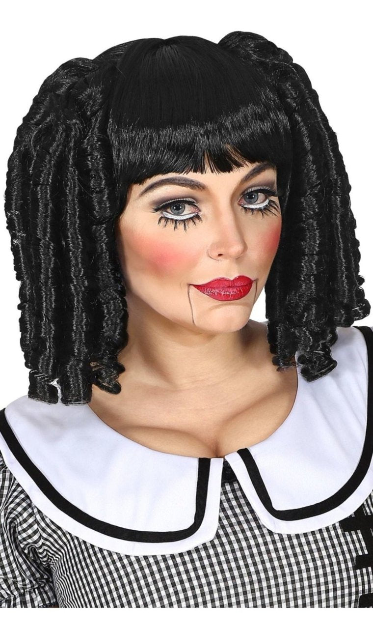 Peluca de Muñeca Tirabuzones