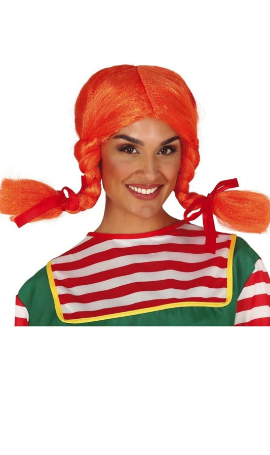 Peluca de Niña Traviesa Trenzas