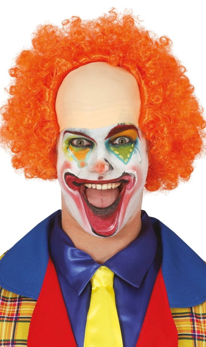 Peluca de Payaso Naranja