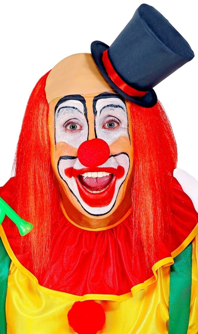 Peluca de Payaso Roja con Calva