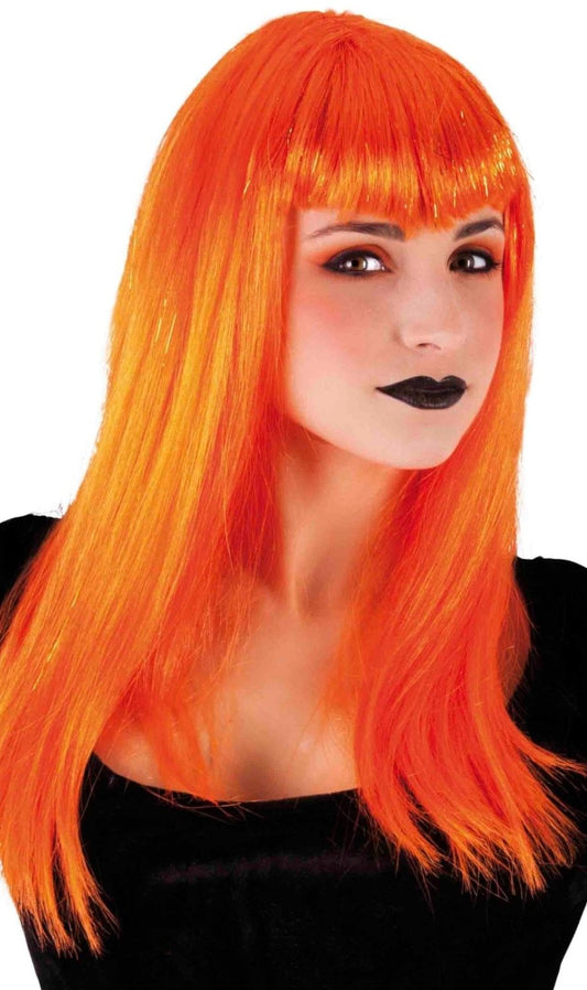 Peluca de Vampiresa Traviesa Naranja
