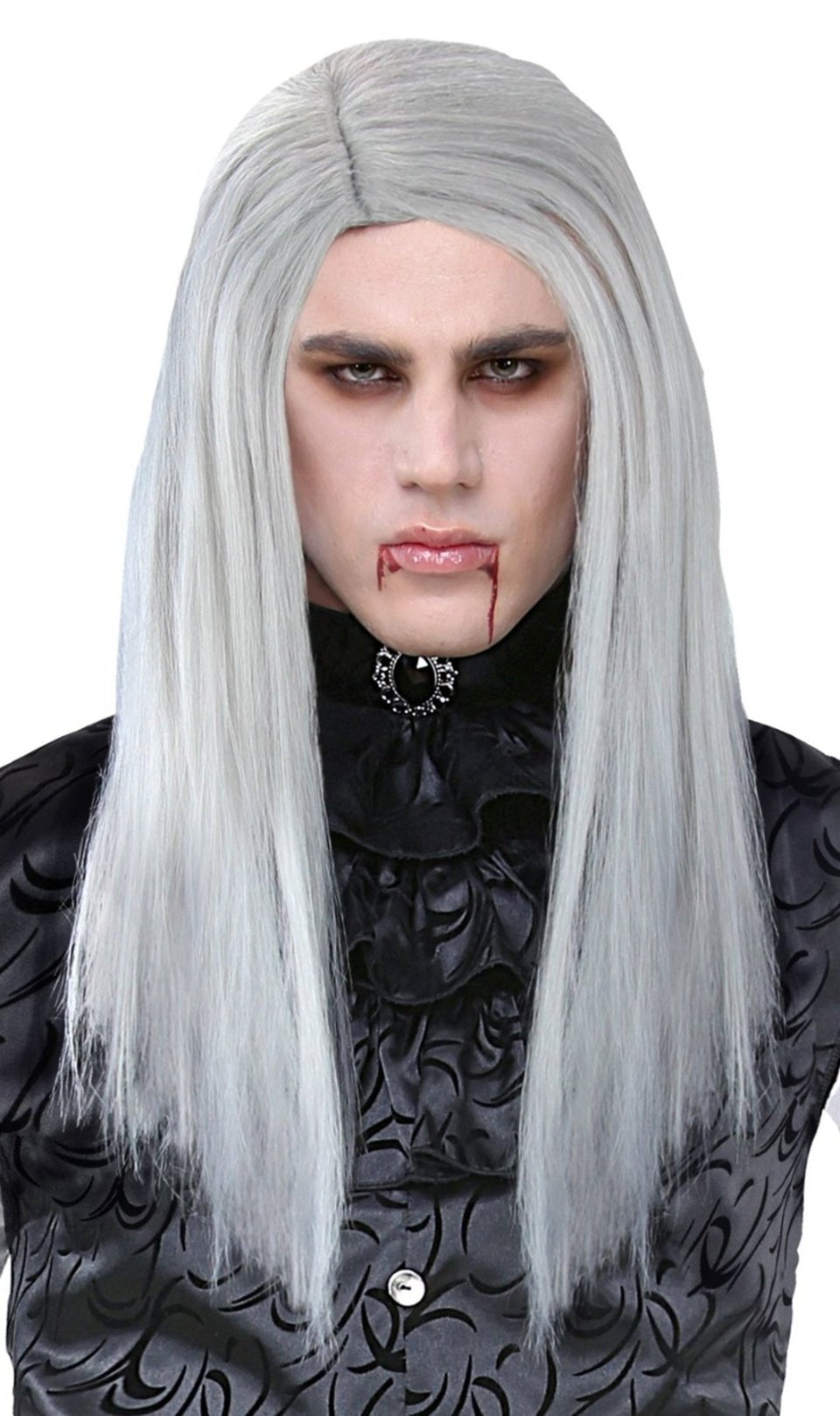 Peluca de Vampiro Gris