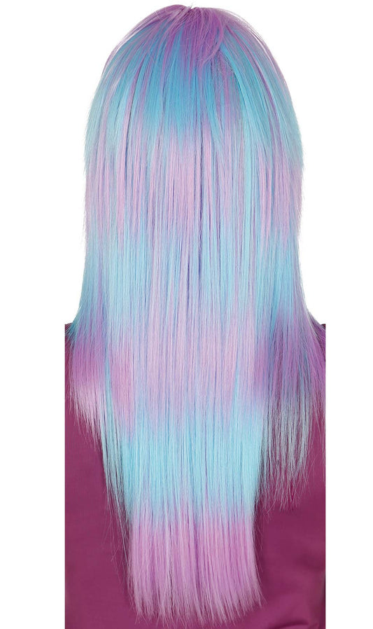 Peluca Larga Azul y Violeta