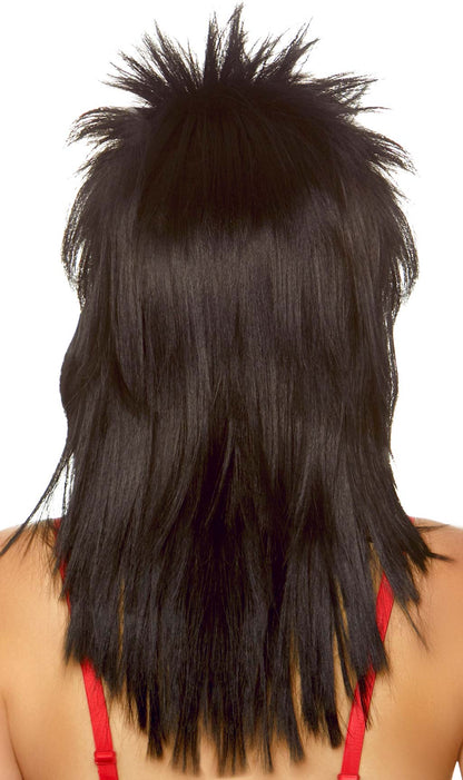Peluca Negra Rockstar Deluxe