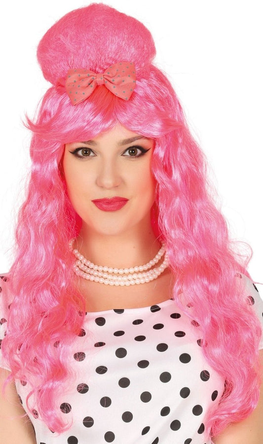 Peluca Rosa Pin Up