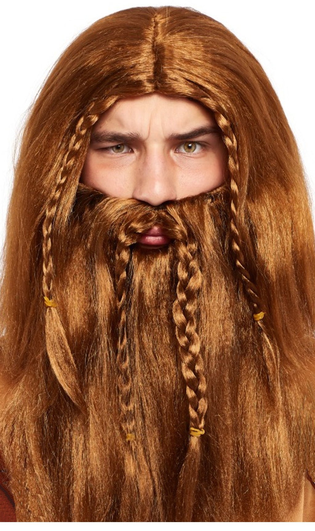 Peluca y Barba de Vikingo Trenzas