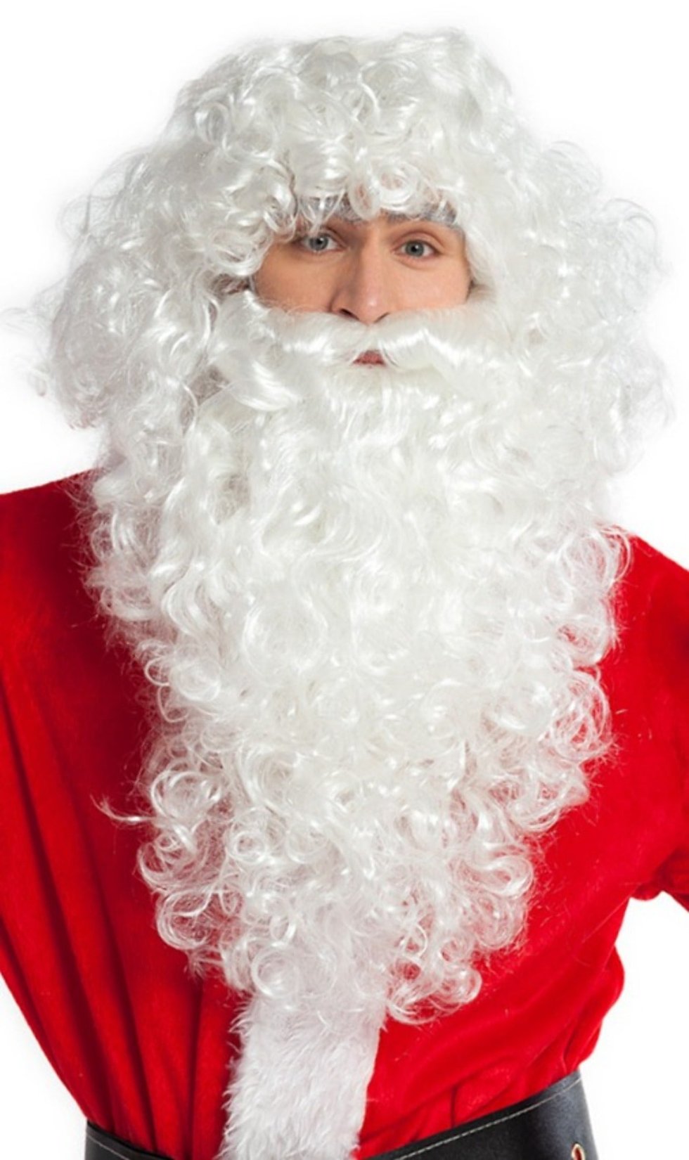Peluca y Barba Rizada de Papá Noel