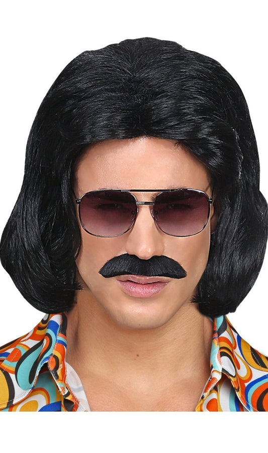 Peluca y Bigote de Dandy Negro