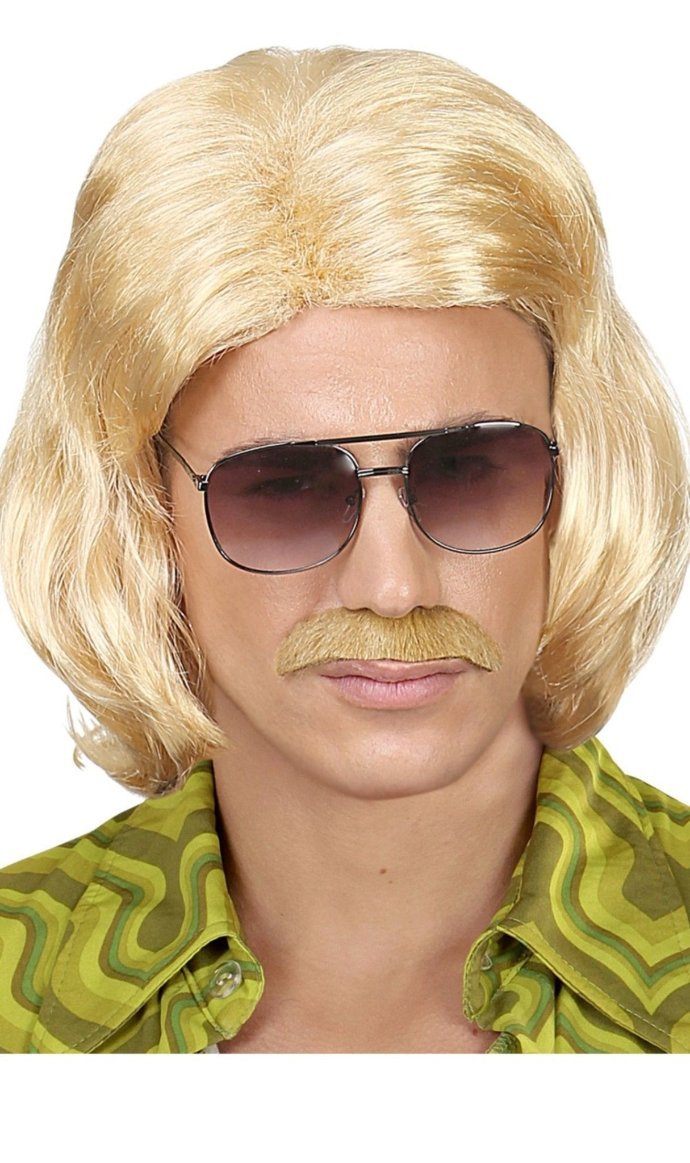 Peluca y Bigote de Dandy Rubio