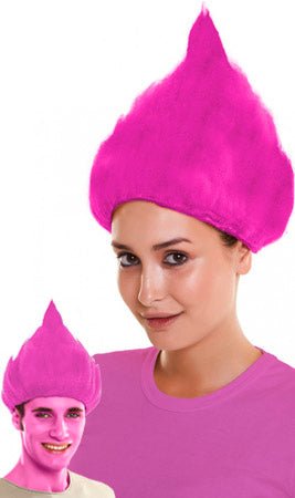 Peluca Troll Rosa