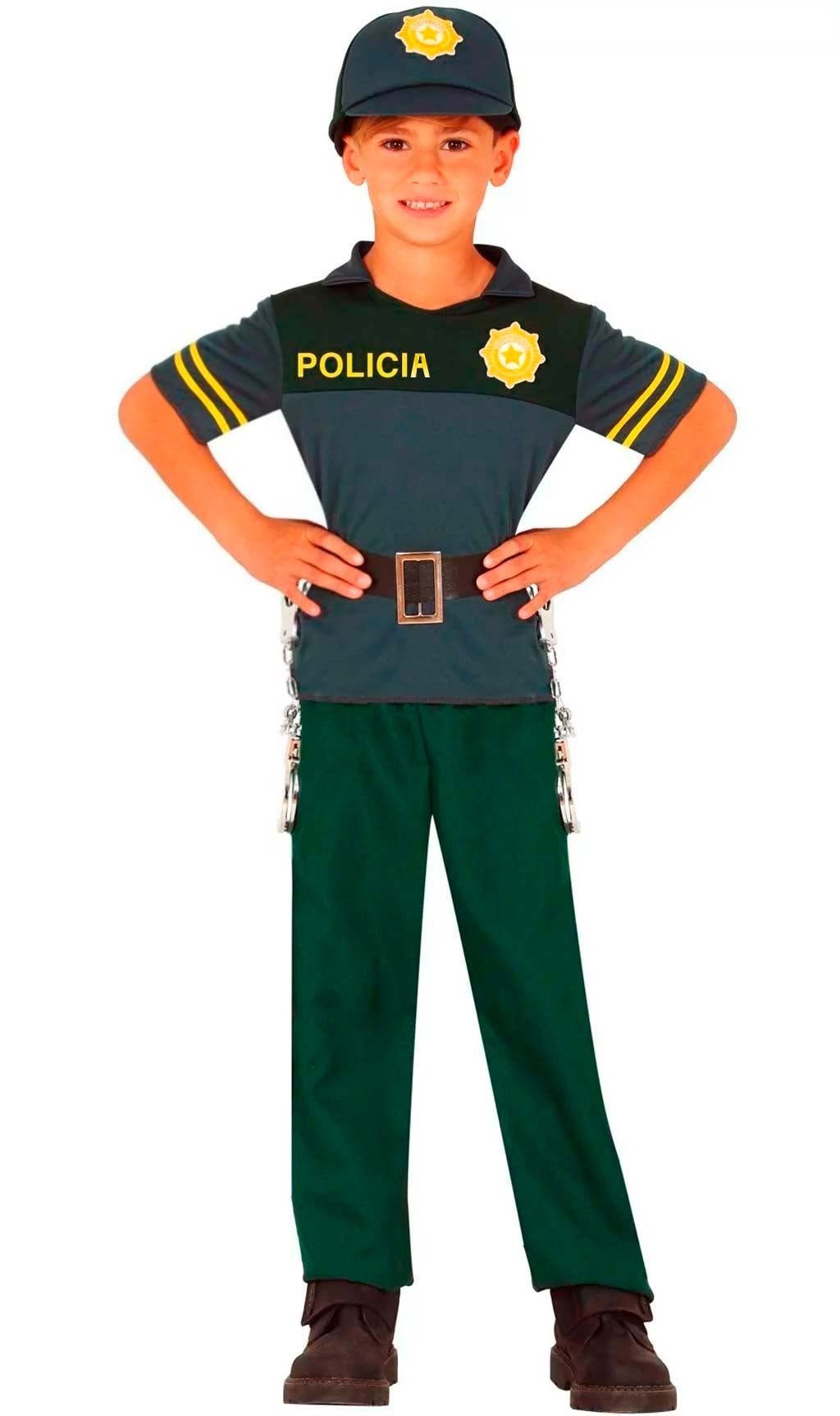 Disfraz de Guardia Civil Verde para niño I Don Disfraz