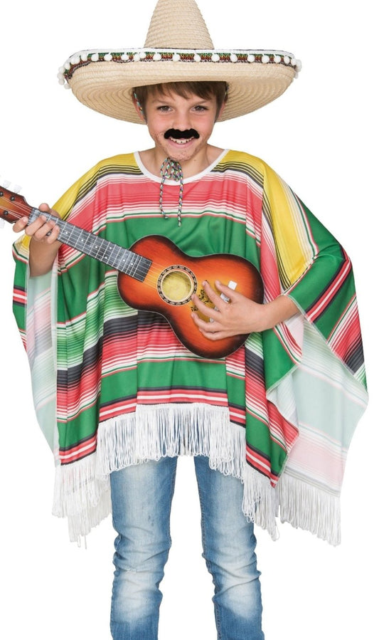 Poncho Mexicano Colores infantil