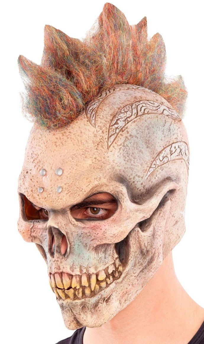 Máscara de látex Calavera Punk