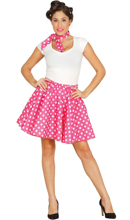 Set de Años 50 Topos Rosa