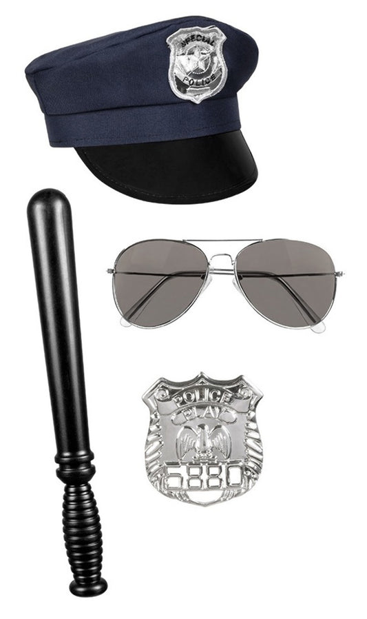 Kit accesorio policía adulto: Accesorios,y disfraces originales baratos -  Vegaoo