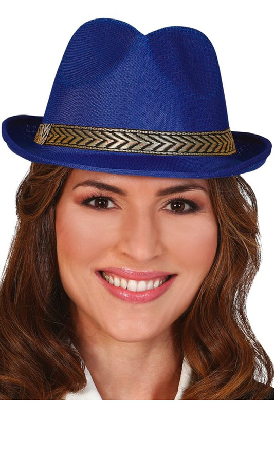 Sombrero de Gangster Azul