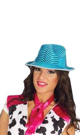 Sombrero Gangster Lentejuelas Colores
