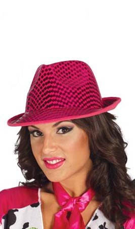 Sombrero Gangster Lentejuelas Colores