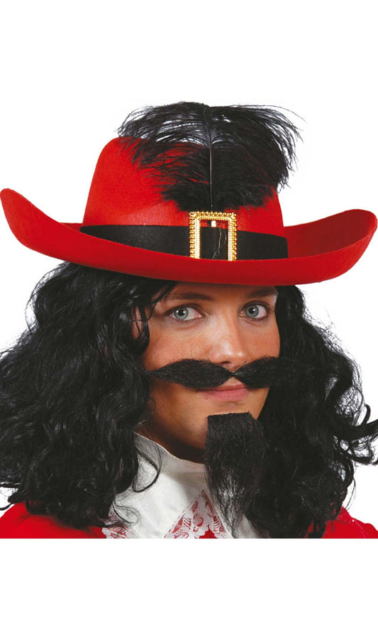 Sombrero Mosquetero Rojo