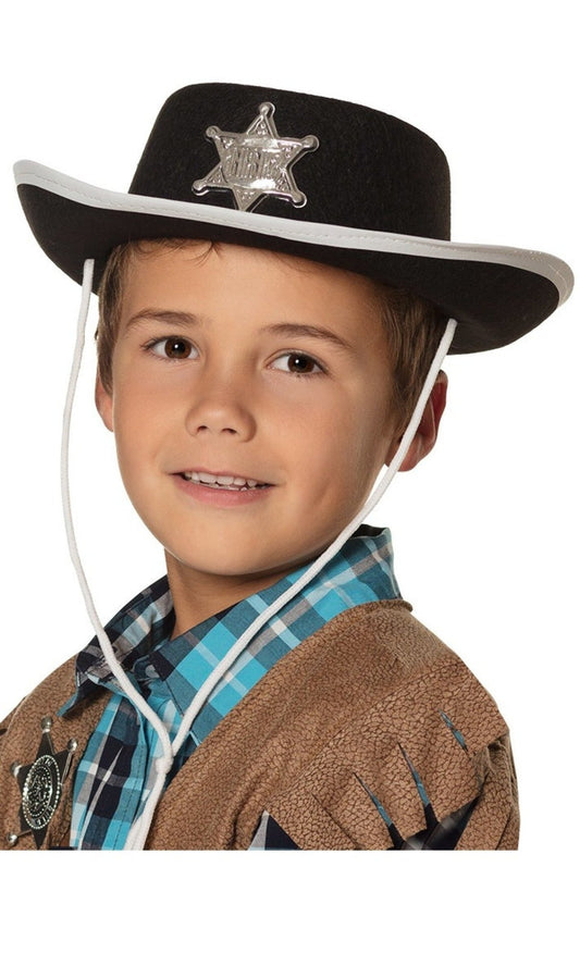 Sombrero Sheriff Negro infantil