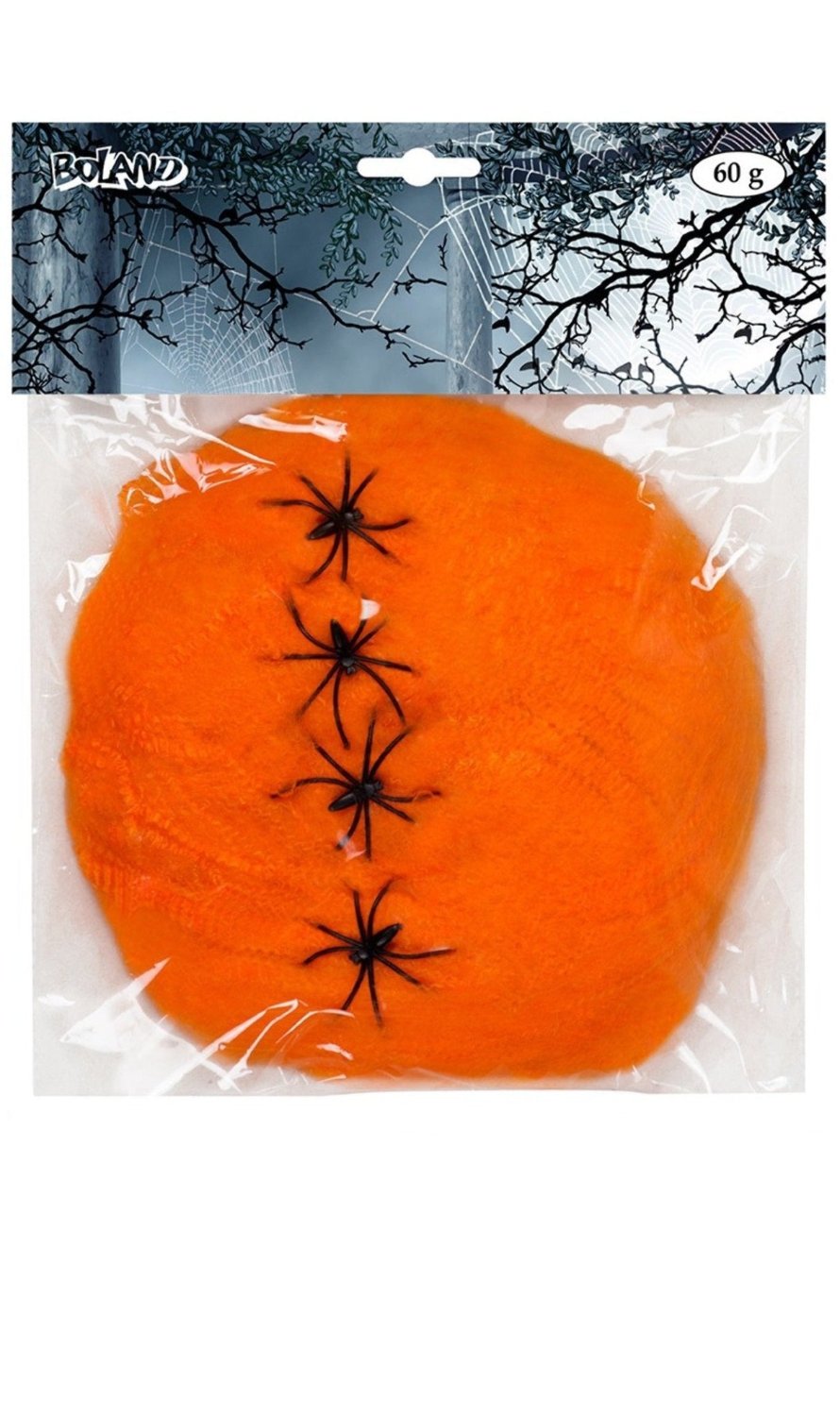 Telaraña Naranja 60gr con 4 Arañas