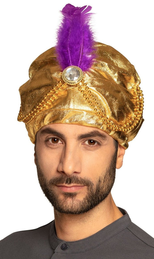 Turbante Árabe Dorado