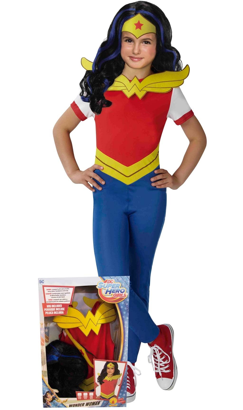 Disfraz de Wonder Woman™ con Peluca para niña I Don Disfraz