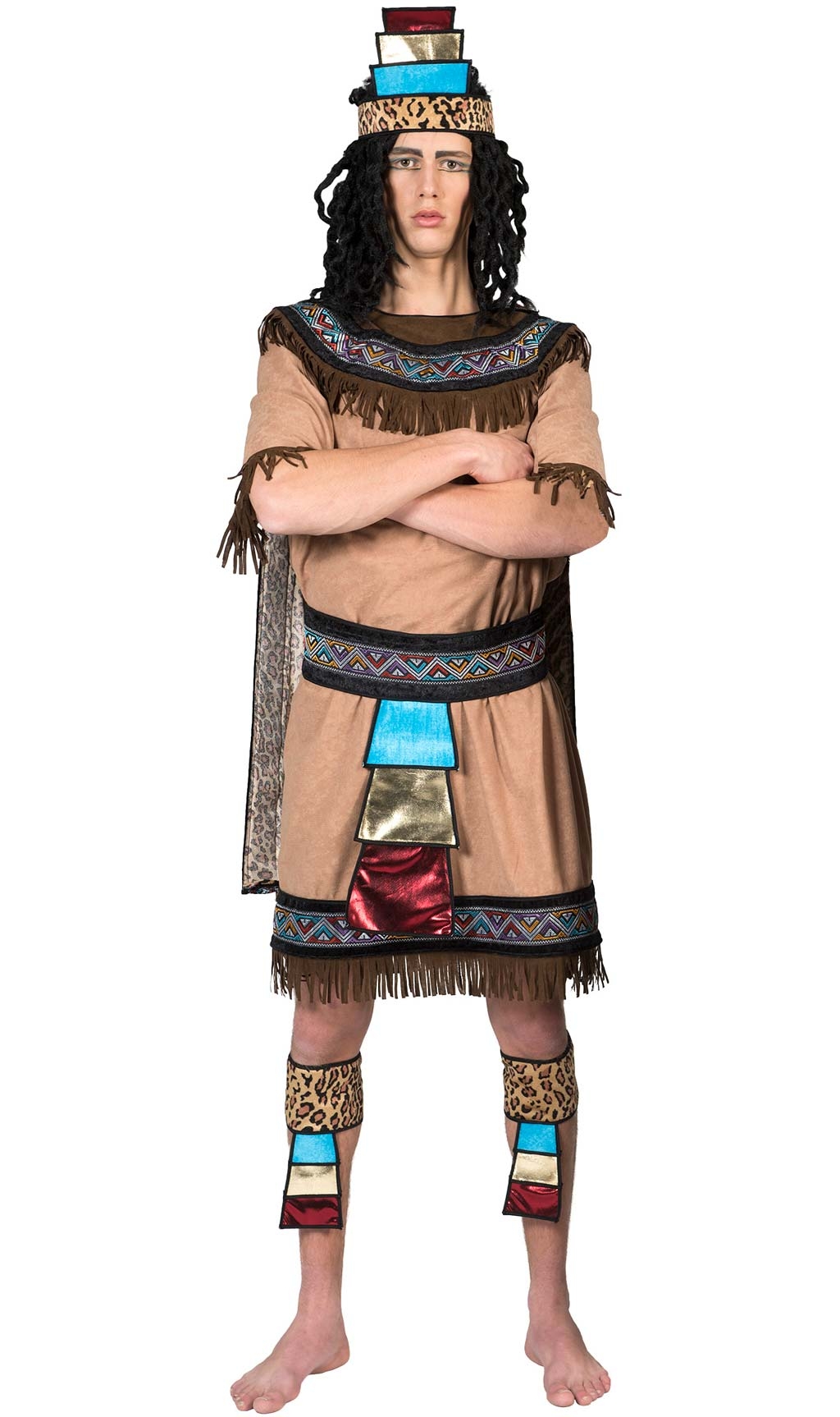 Disfraz de Azteca Flecos para hombre