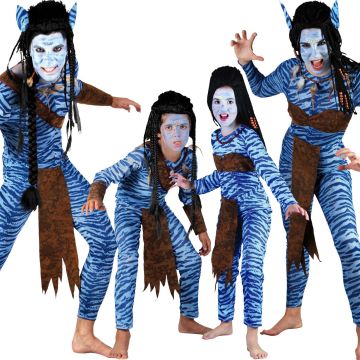 Disfraces en grupo de Avatar Azul