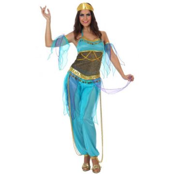 Disfraz de Bailarina Árabe Azul para mujer