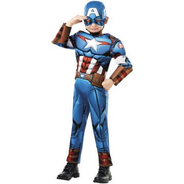 Disfraz de Capitán América™ Musculoso infantil