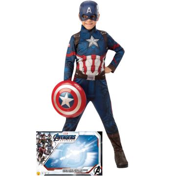 Disfraz de Capitán América™ con Escudo infantil